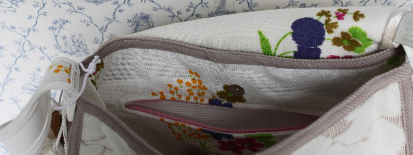 Tas van Meubelstof met Skai leer VanStoel#069 | WIT