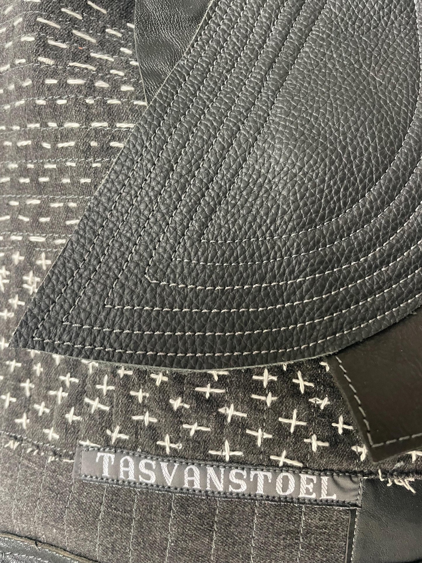 Patchwork Tas van Denim en Leer VanStoel#237