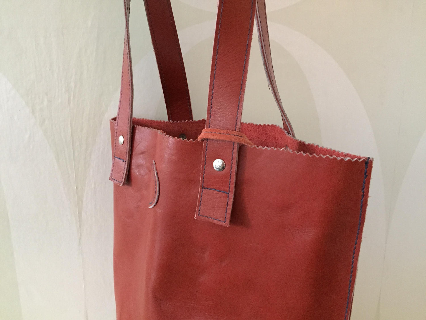 Stevige Shopper van Leer VanStoel#271 ROESTBRUIN | Handgemaakt van HERGEBRUIKT leer