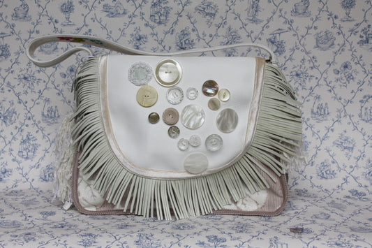 Tas van Meubelstof met Skai leer VanStoel#069 | WIT