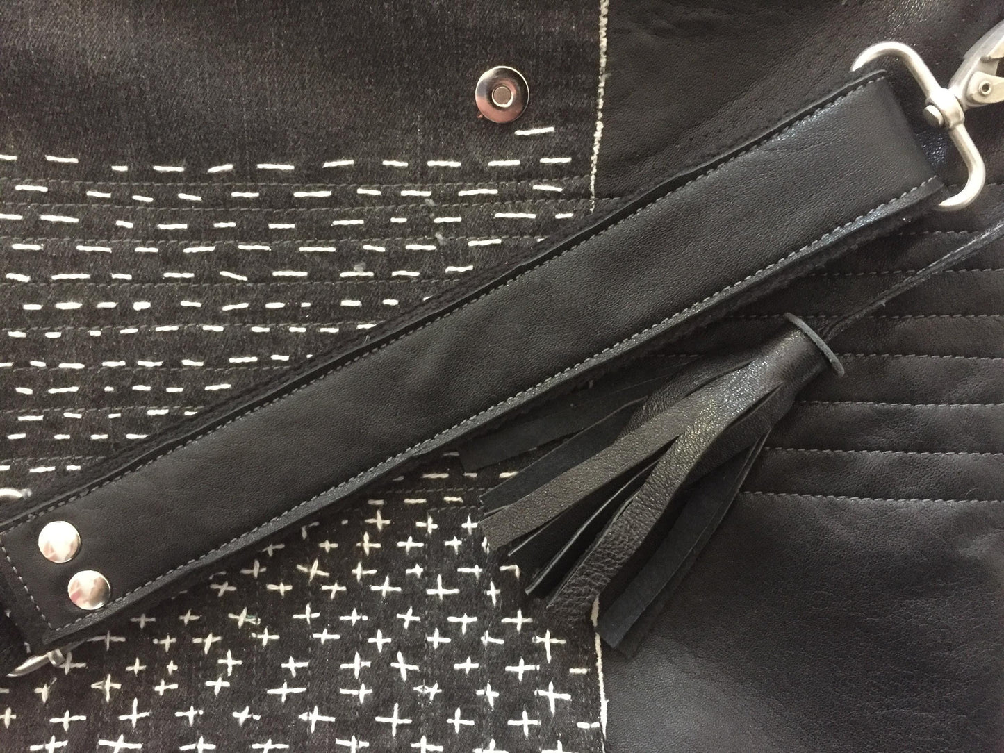 Patchwork Tas van Denim en Leer VanStoel#237