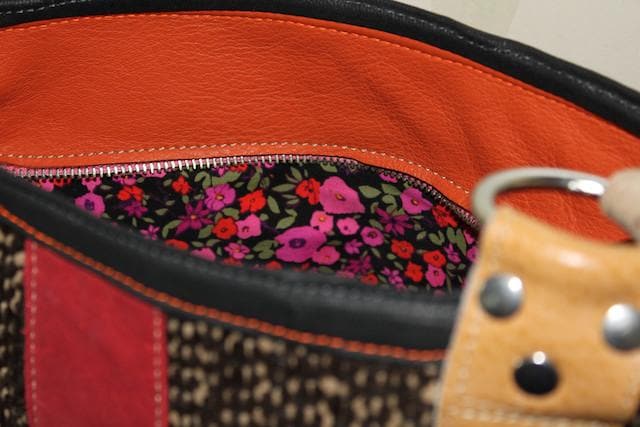 Patchwork Schoudertas van Leer VanStoel#176 MULTICOLOR