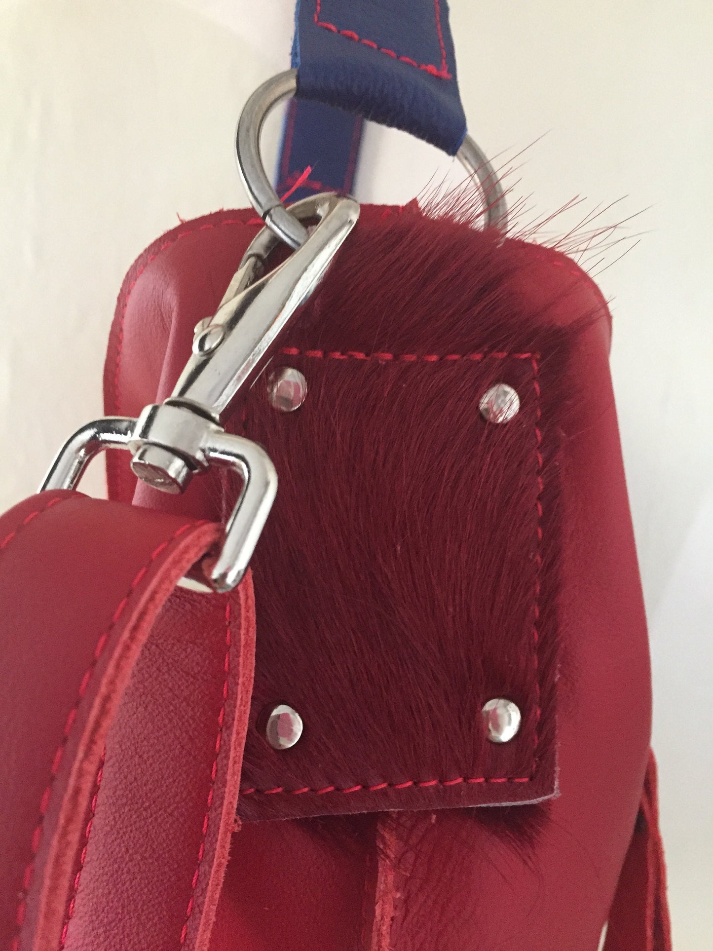 Schoudertas van Leer VanStoel#293 ROOD  | Handgemaakt van HERGEBRUIKT leer | duurzaam is beter