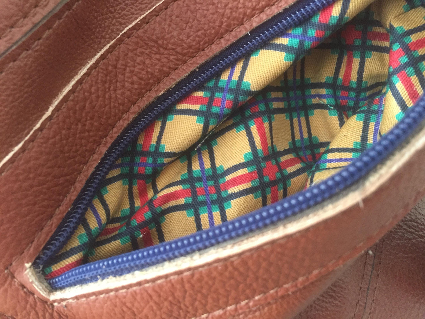 Patchwork Ruit Shopper van Leer VanStoel#258 BRUIN