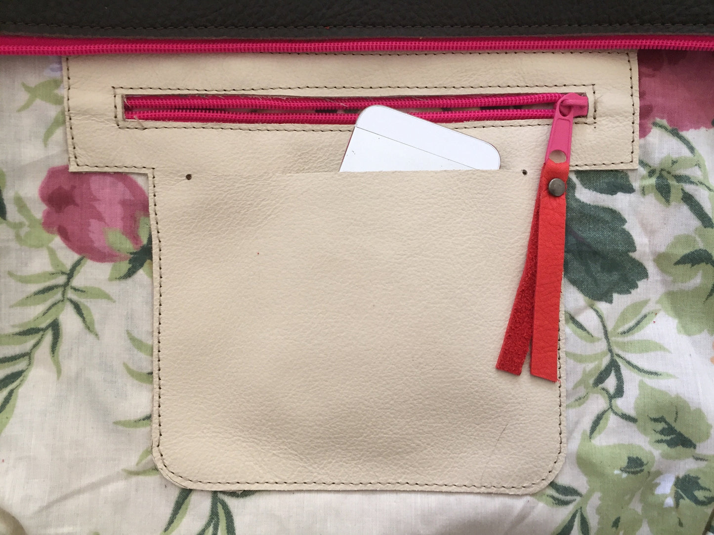 Schoudertas van Leer VanStoel#278 BEIGE | Handgemaakt van HERGEBRUIKT leer | duurzaam is beter