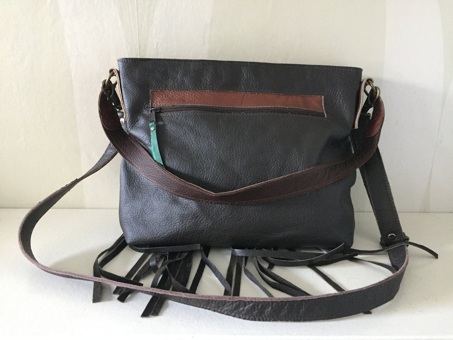 Schoudertas van Leer VanStoel#284 BRUIN | Handgemaakt van HERGEBRUIKT leer | duurzaam is beter