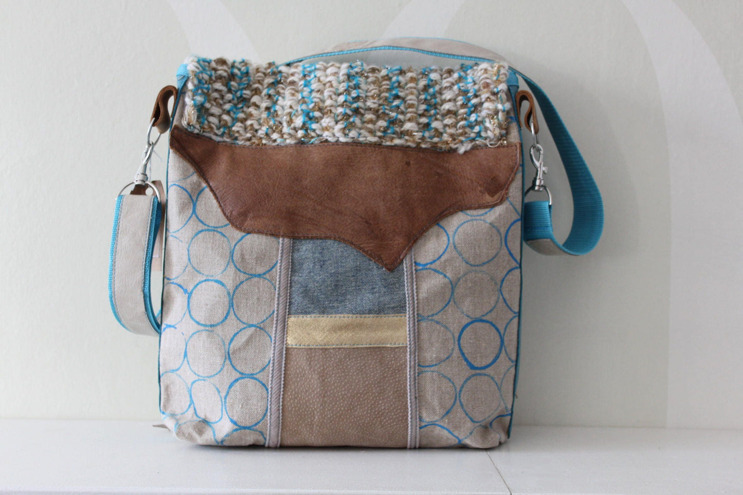 Stevige Linnen Tas met Leer VanStoel#160