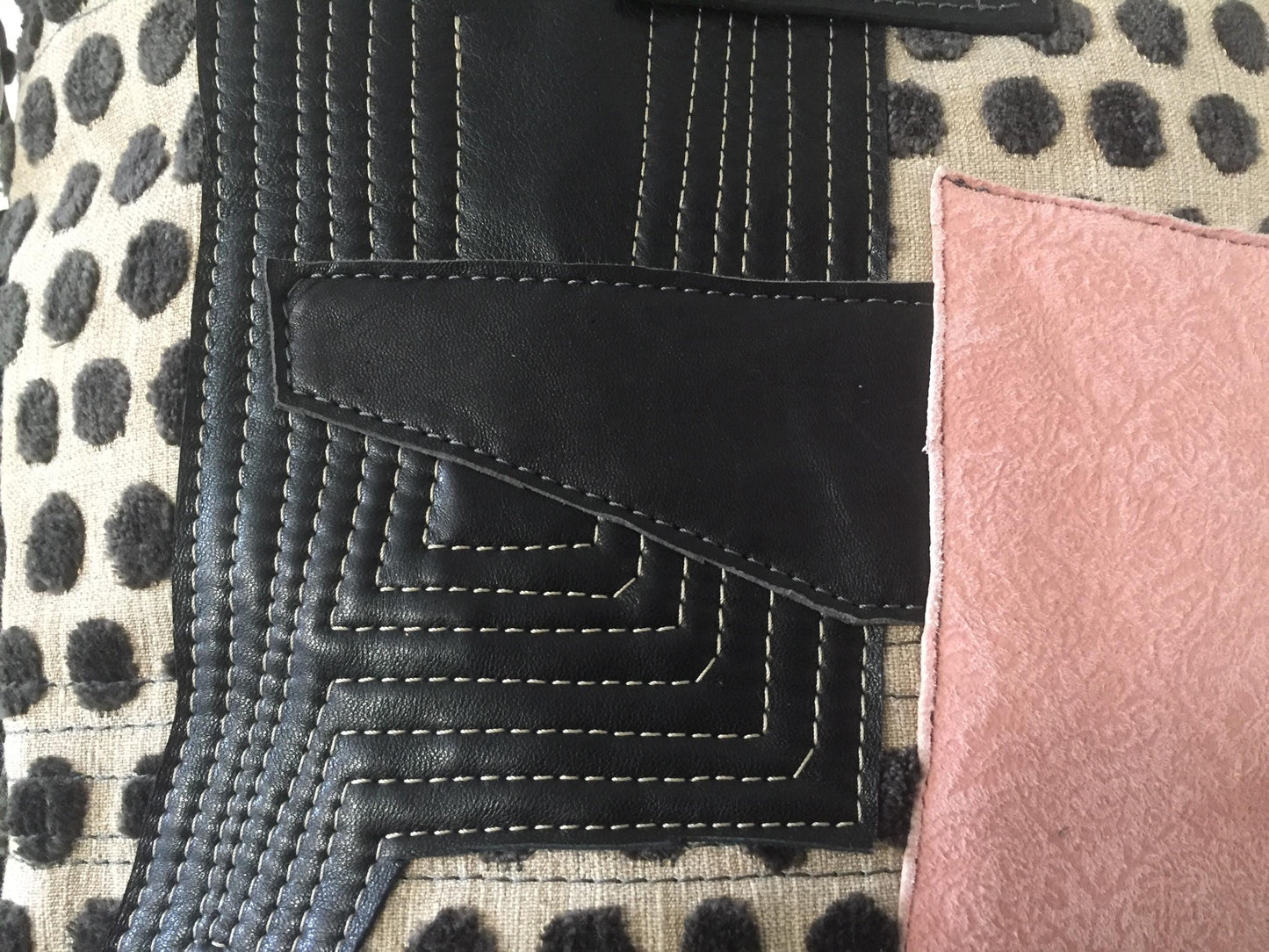 Patchwork Tas van Denim en Leer VanStoel#237