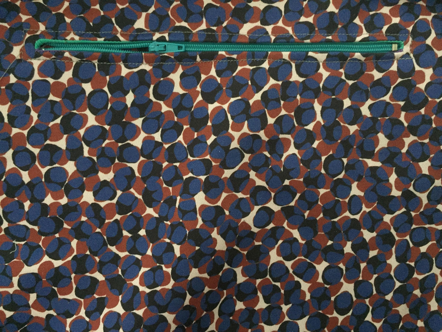 Denim Schoudertas met Leer VanStoel#170 BRUIN BLAUW