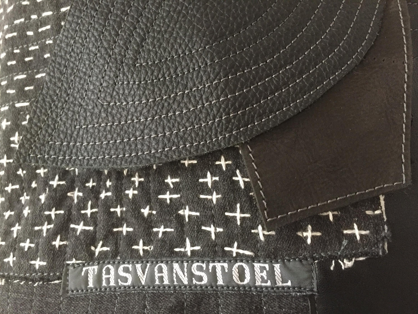 Patchwork Tas van Denim en Leer VanStoel#237