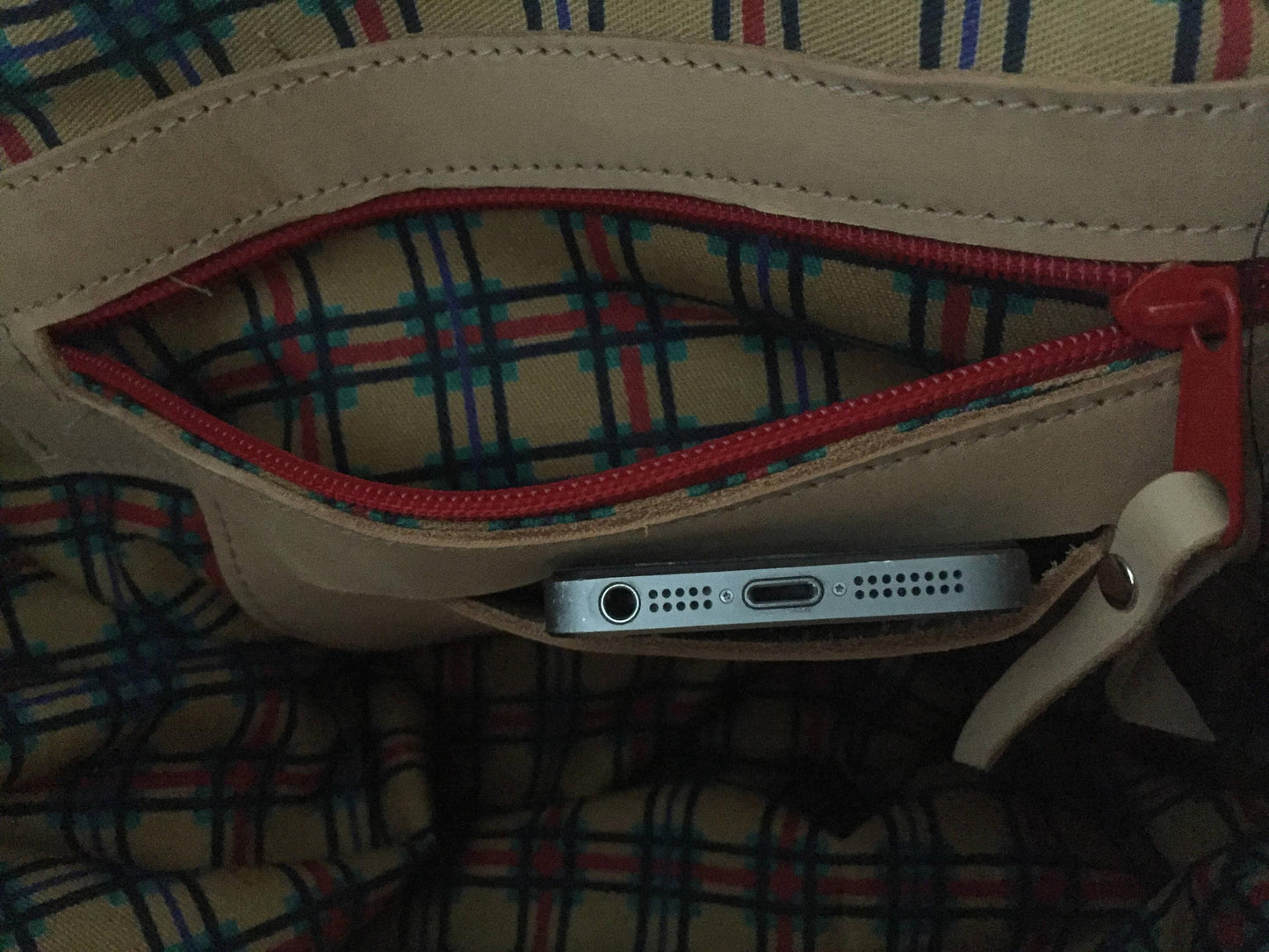 Patchwork Schoudertas van Leer VanStoel#224 BRUIN BEIGE