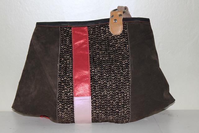 Patchwork Schoudertas van Leer VanStoel#176 MULTICOLOR