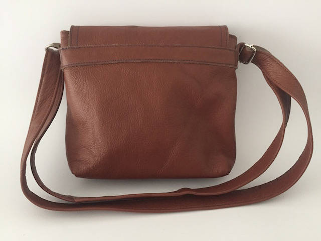 Schoudertasje van Leer VanStoel#243 BRUIN