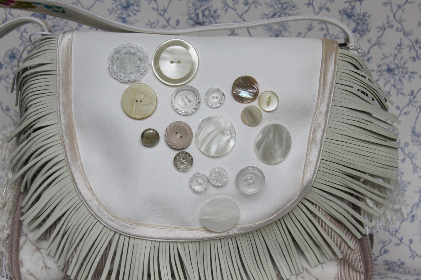 Tas van Meubelstof met Skai leer VanStoel#069 | WIT