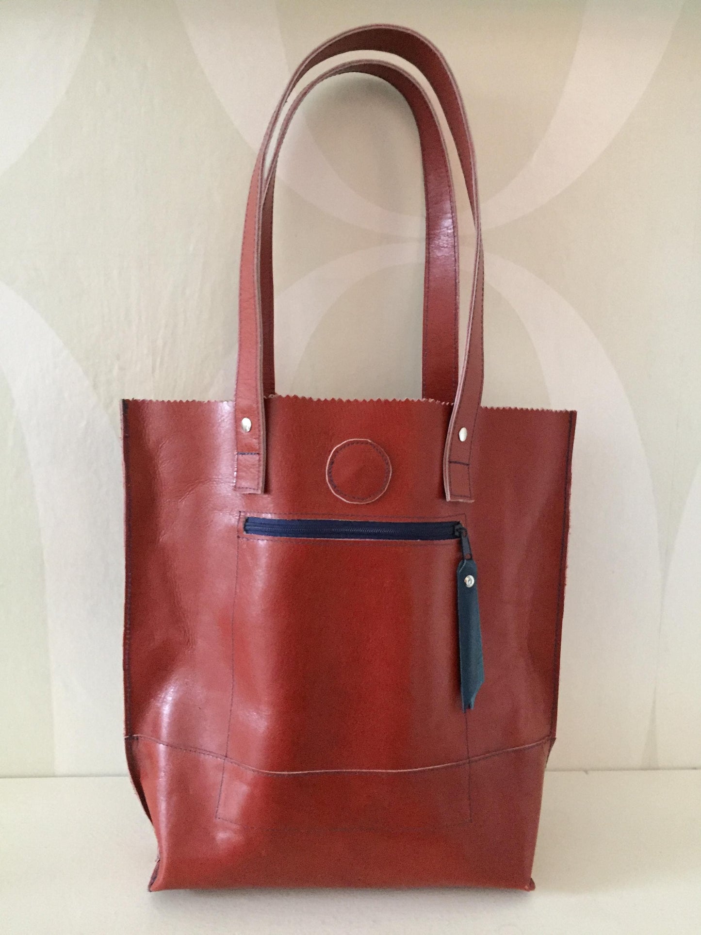 Stevige Shopper van Leer VanStoel#271 ROESTBRUIN | Handgemaakt van HERGEBRUIKT leer