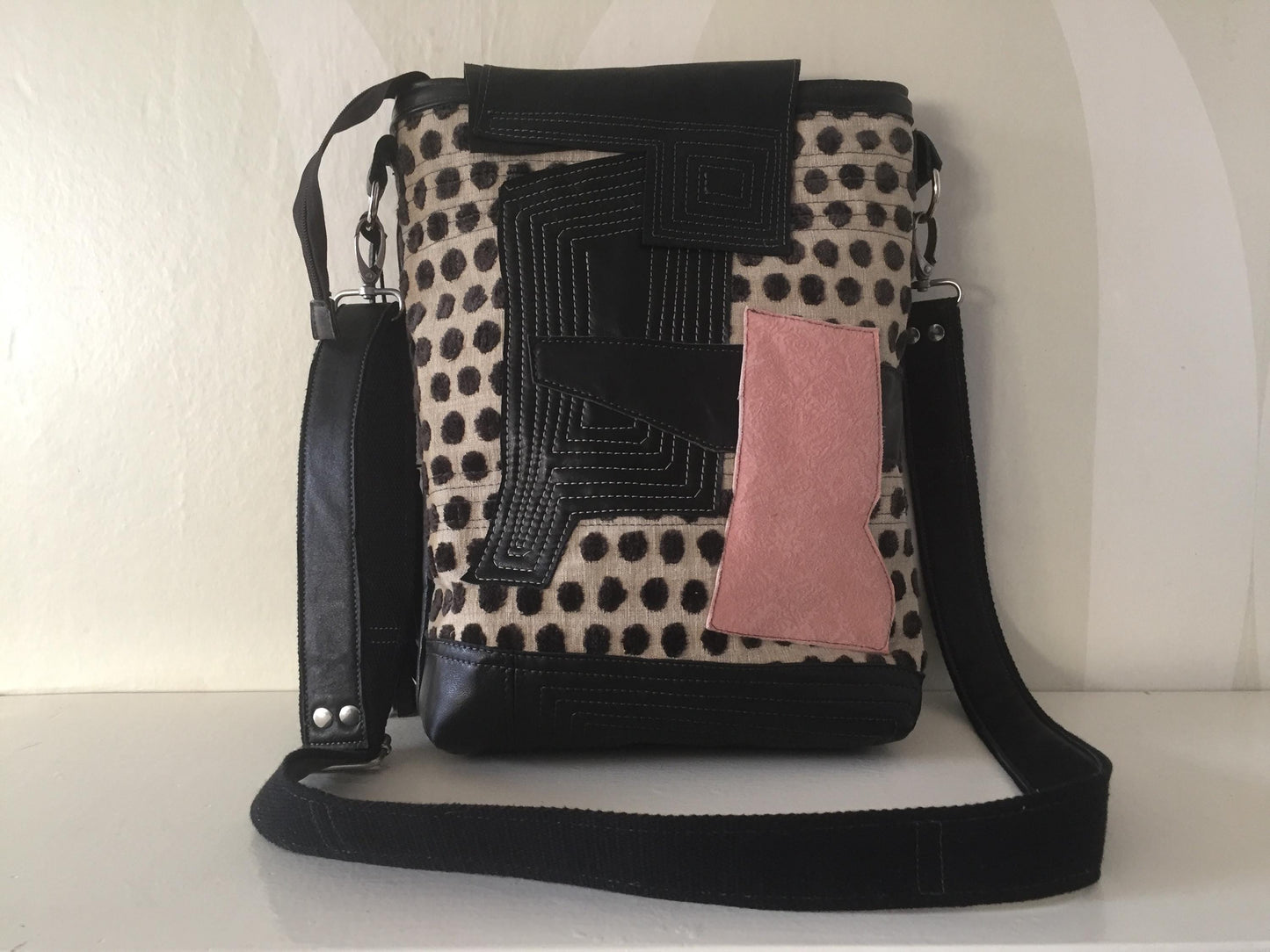 Patchwork Tas van Denim en Leer VanStoel#237