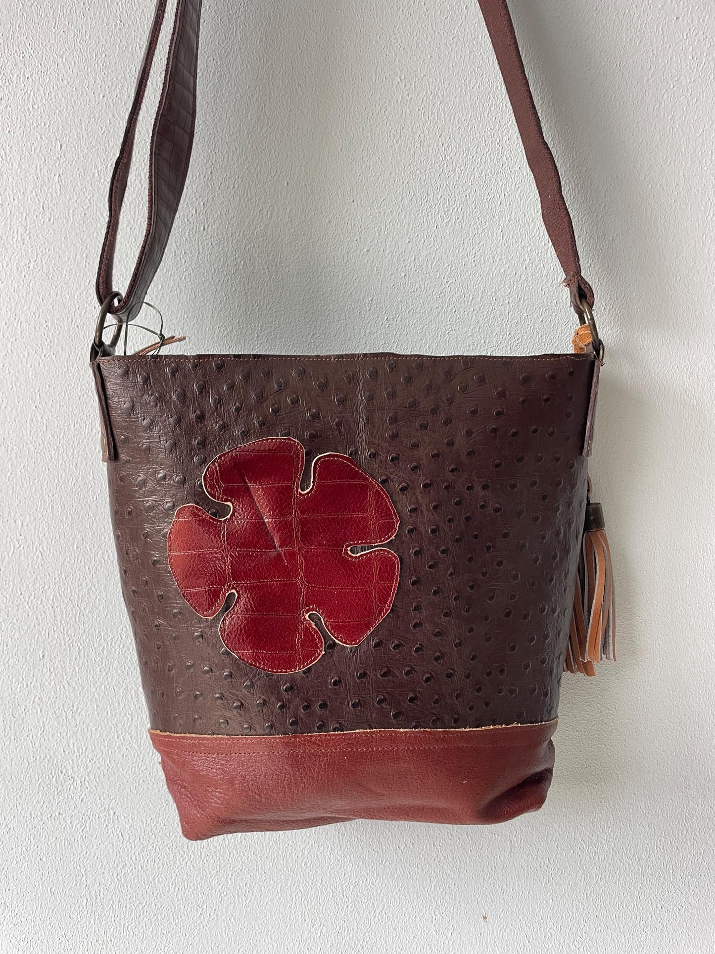 Leren Tas met Voorvak VanStoel#197 BRUIN