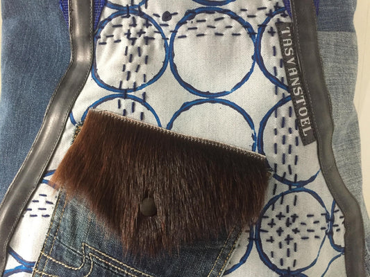 Denim Patchwork Shopper VanStoel#189 BLAUW