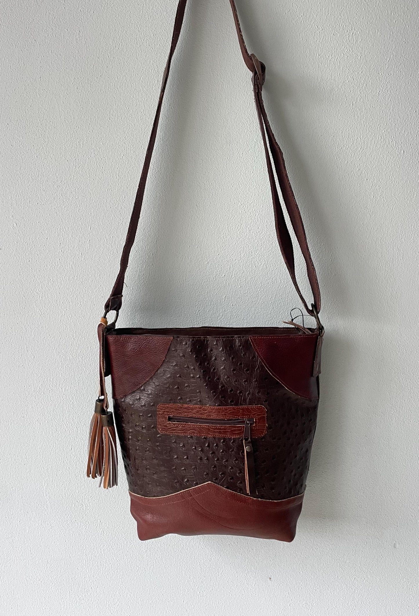 Leren Tas met Voorvak VanStoel#197 BRUIN