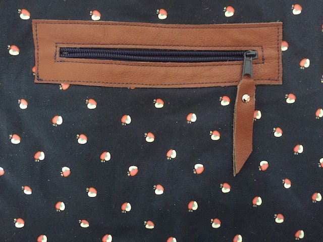 Patchwork Schoudertas van Denim en Leer VanStoel#251 BLAUW BRUIN