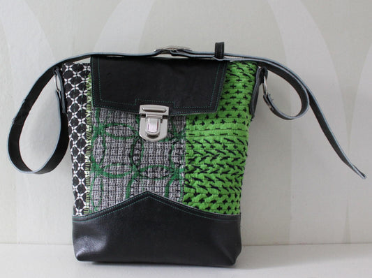 Shoulder Bag VanStoel#207 GREEN BLACK