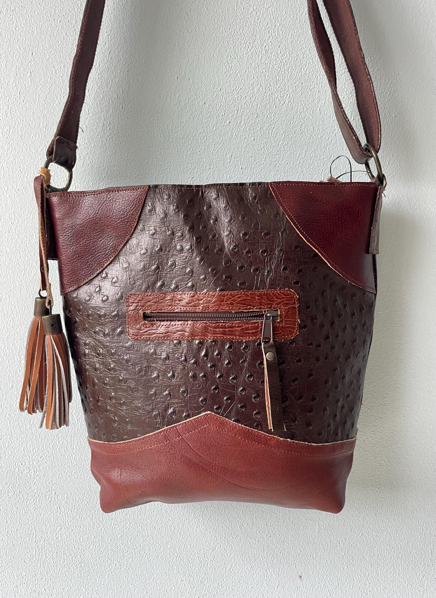 Leren Tas met Voorvak VanStoel#197 BRUIN